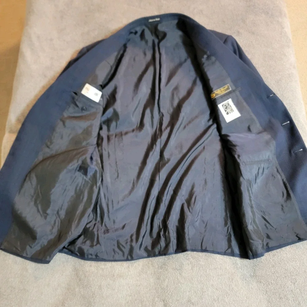 Pal Zileri Made In Italy Men's Navy Blue Blazer Sport Coat 56L‎